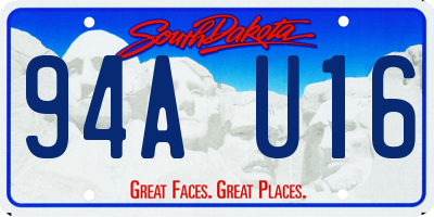 SD license plate 94AU16