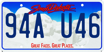 SD license plate 94AU46
