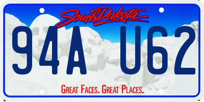 SD license plate 94AU62