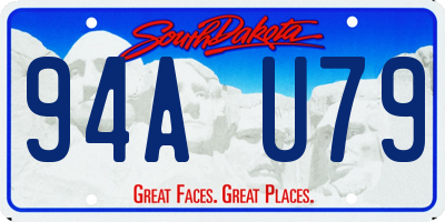 SD license plate 94AU79