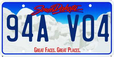 SD license plate 94AV04