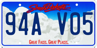 SD license plate 94AV05