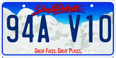 SD license plate 94AV10
