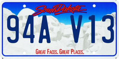 SD license plate 94AV13