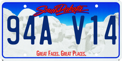 SD license plate 94AV14