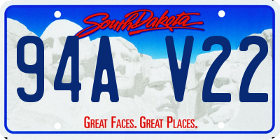 SD license plate 94AV22