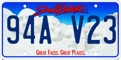 SD license plate 94AV23
