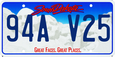 SD license plate 94AV25