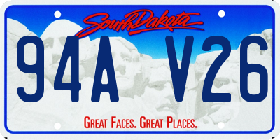 SD license plate 94AV26