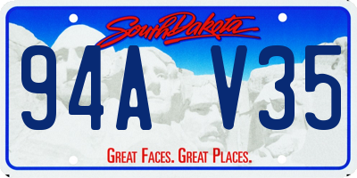 SD license plate 94AV35