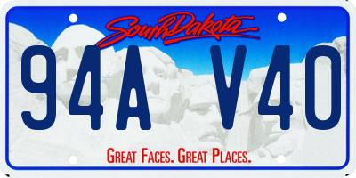 SD license plate 94AV40