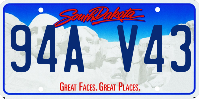 SD license plate 94AV43