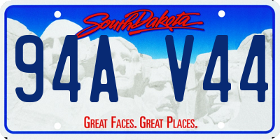 SD license plate 94AV44
