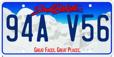 SD license plate 94AV56
