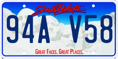 SD license plate 94AV58