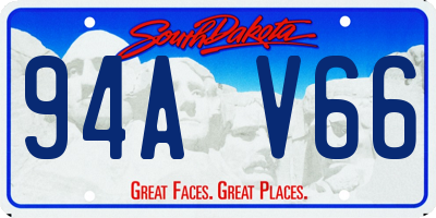 SD license plate 94AV66