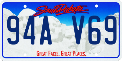 SD license plate 94AV69