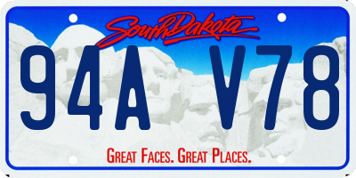 SD license plate 94AV78
