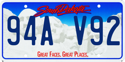 SD license plate 94AV92