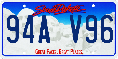 SD license plate 94AV96