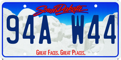 SD license plate 94AW44