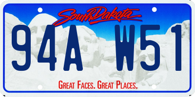 SD license plate 94AW51