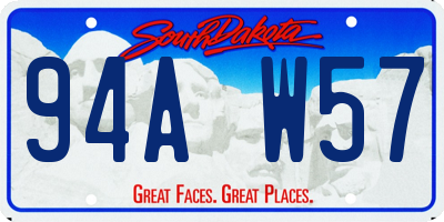 SD license plate 94AW57