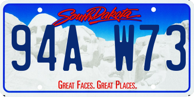 SD license plate 94AW73