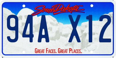 SD license plate 94AX12