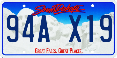 SD license plate 94AX19