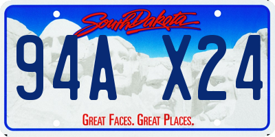 SD license plate 94AX24