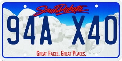 SD license plate 94AX40