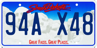SD license plate 94AX48