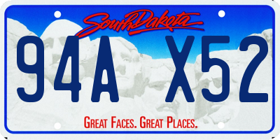 SD license plate 94AX52