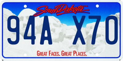 SD license plate 94AX70