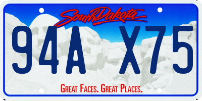 SD license plate 94AX75