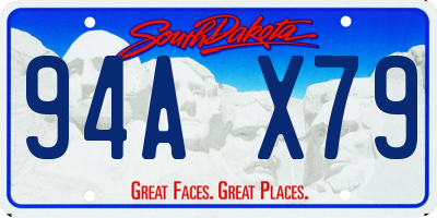 SD license plate 94AX79