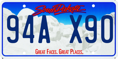 SD license plate 94AX90