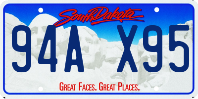 SD license plate 94AX95