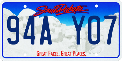 SD license plate 94AY07