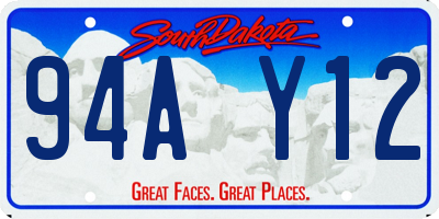 SD license plate 94AY12