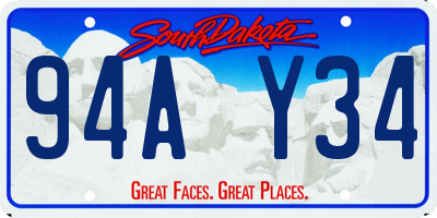 SD license plate 94AY34