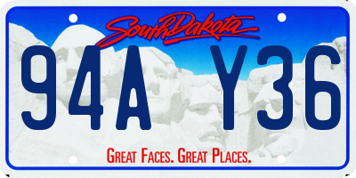 SD license plate 94AY36