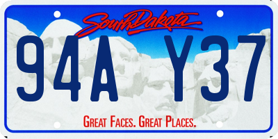 SD license plate 94AY37