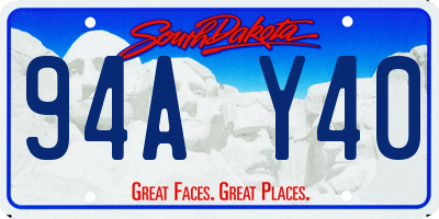 SD license plate 94AY40