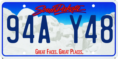 SD license plate 94AY48