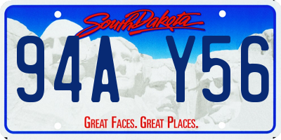 SD license plate 94AY56