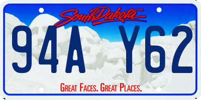 SD license plate 94AY62