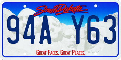 SD license plate 94AY63
