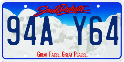 SD license plate 94AY64
